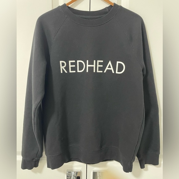 BRUNETTE THE LABEL- “Readhead" Classic Crew Neck Sweatshirt | Black - Picture 2 of 4